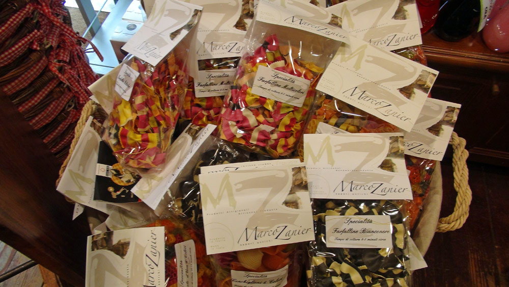 Pâtes multicolores de Marco Zanier (Farfallines, Conchiglioni ...)