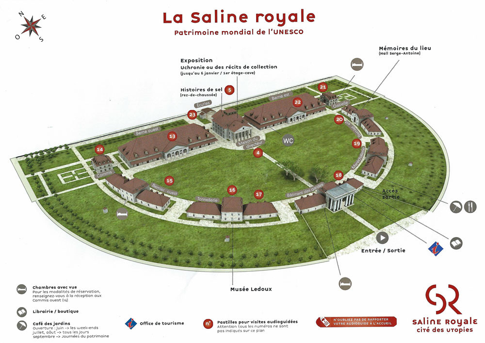 Le plan de la Saline Royale d'Arc-et-Senans