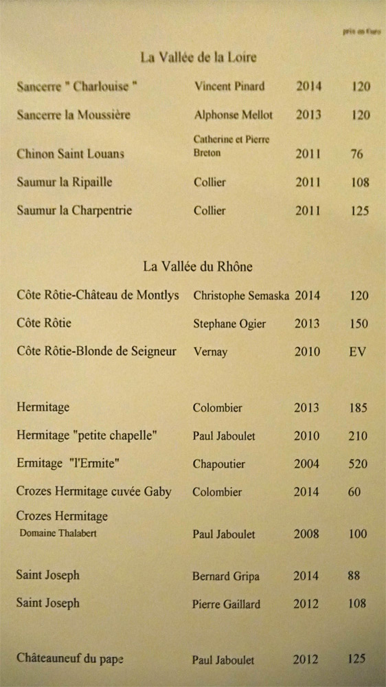 Vins rouges : Vallée de la Loire et Vallée du Rhône