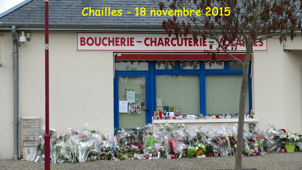 La façade de la boucherie le 18 novembre 2015