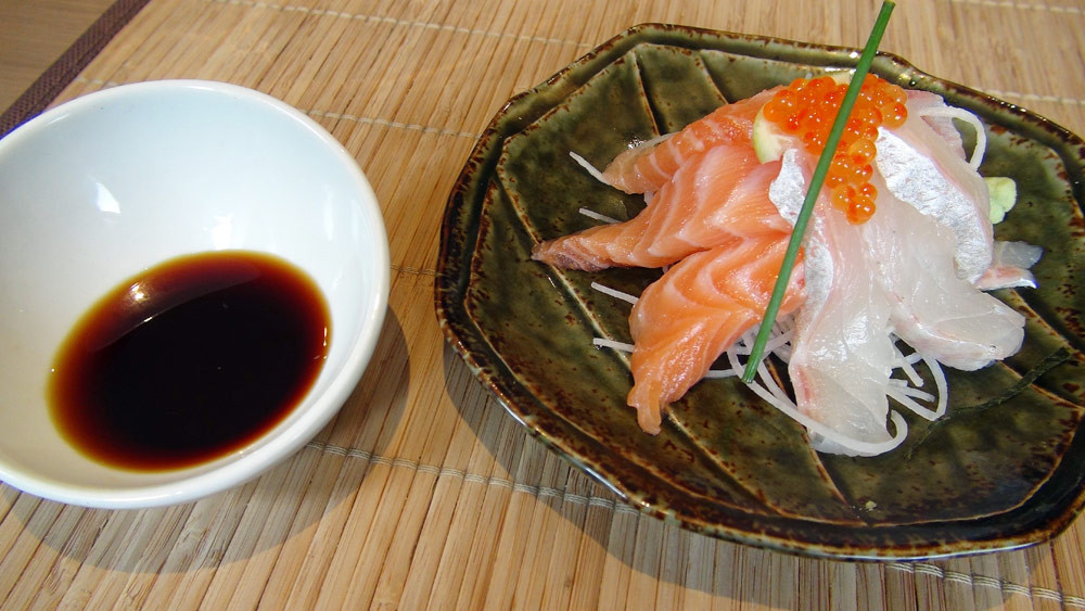 Otsukuri (duo de sashimis, dorade royale et saumon)
