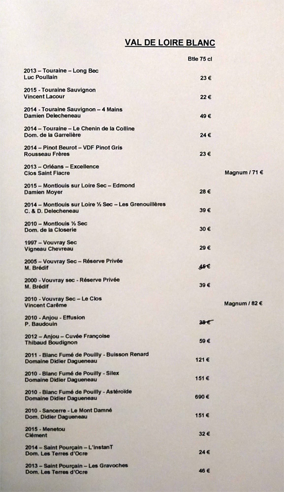 Les vins blancs de Loire
