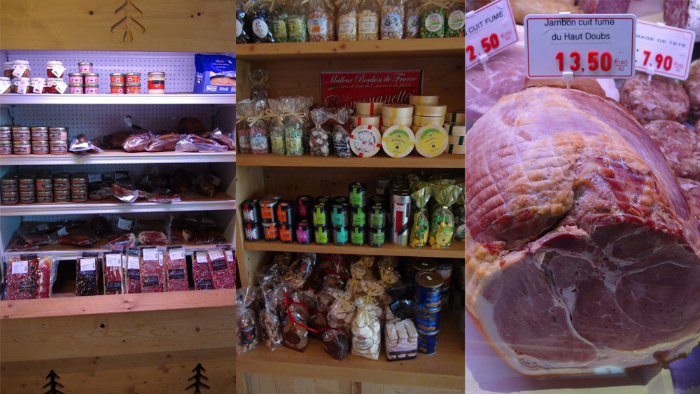 Saucisses de Morteau, Friandises et Jambon cuit fumé du Haut-Doubs