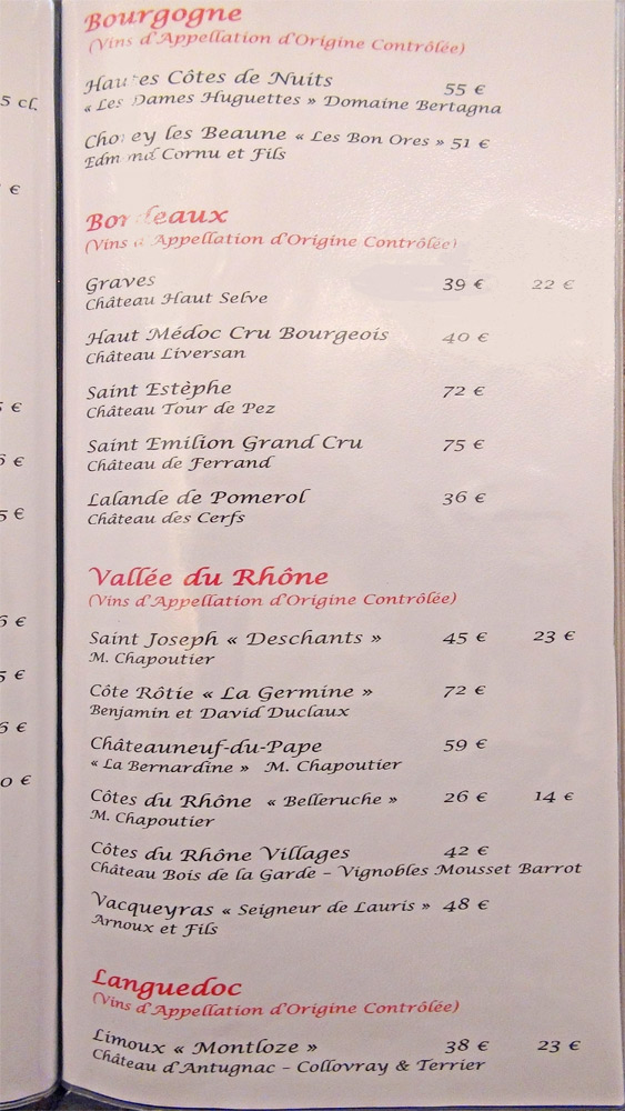 Bourgogne, Bordeaux, Vallée du Rhône et Languedoc rouges