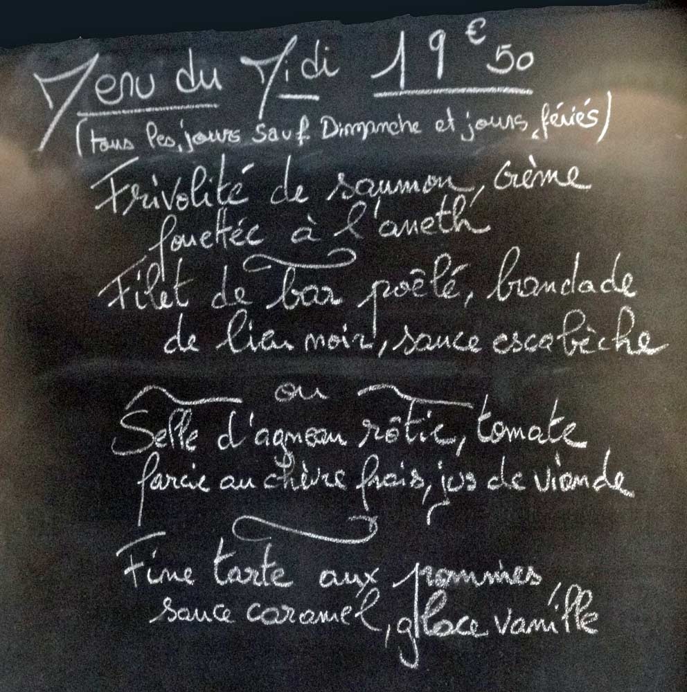 Le Menu de Midi