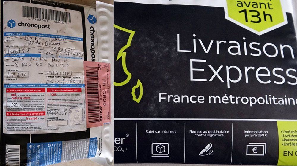 Le colis Chronopost annoncé à 26 € 00 et facturé 27 € 00 !