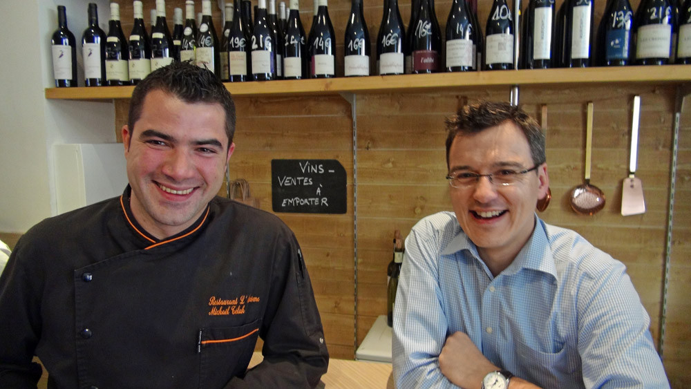 Le chef, Mickaël Téluk et le nouveau sommelier, Loïc Ferry