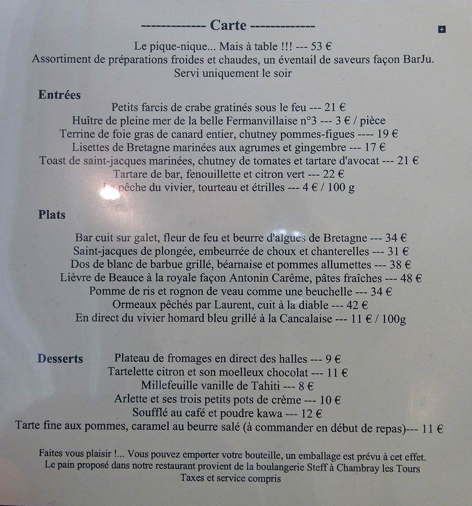 La carte des propositions