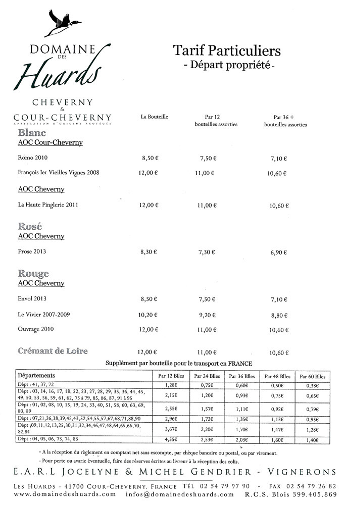 Tarif 2014