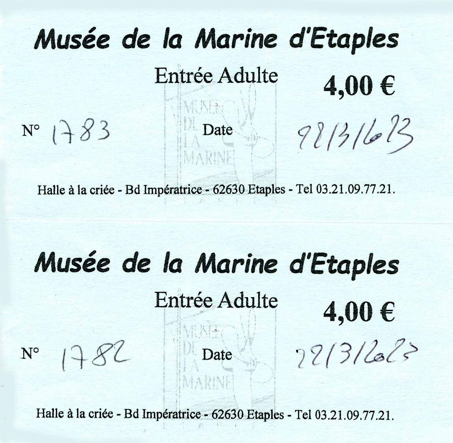 Tickets d'entrée