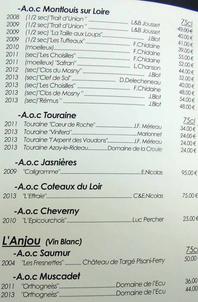 Vins blancs de Loire