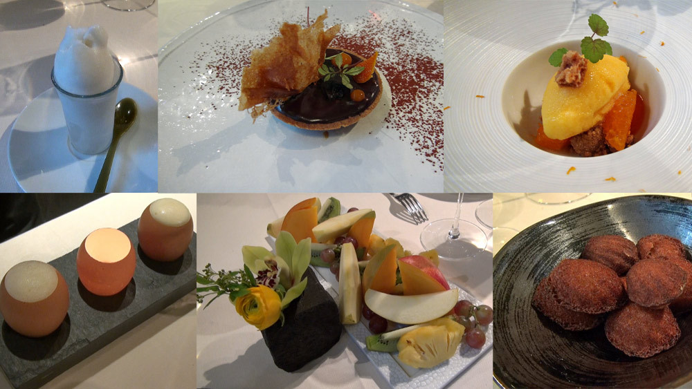 Ensemble des desserts et mignardises