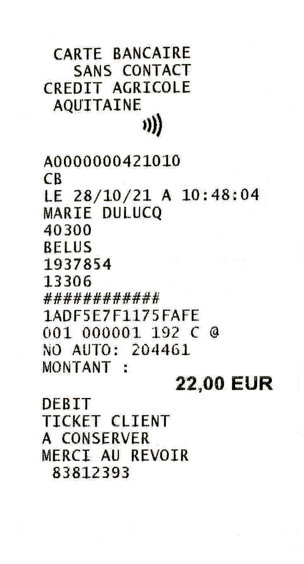 Ticket CB