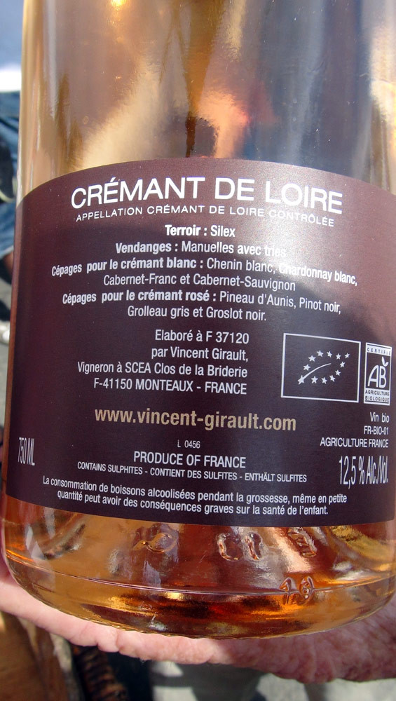 Crémant de Loire rosé de Vincent Girault
