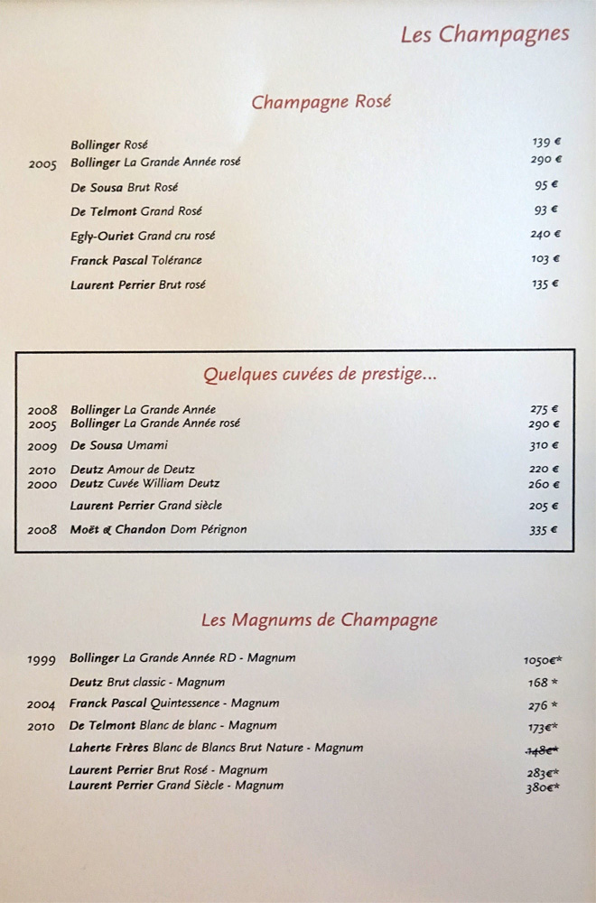 Champagnes rosés, de Prestige et magnums