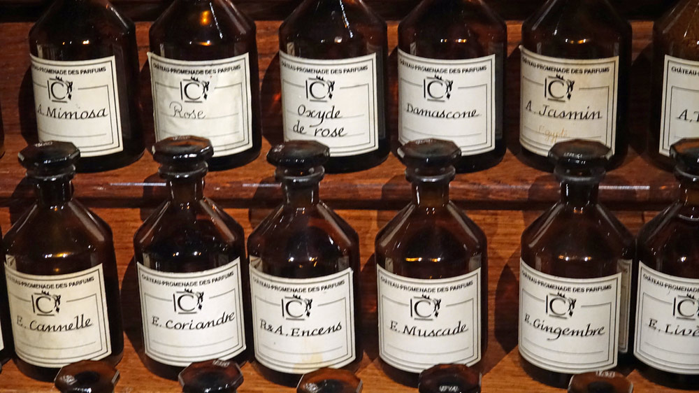 Quelques-uns des parfums qui alimentent cet orgue