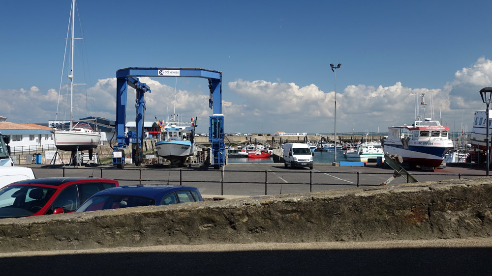 Vue sur le port depuis notre table