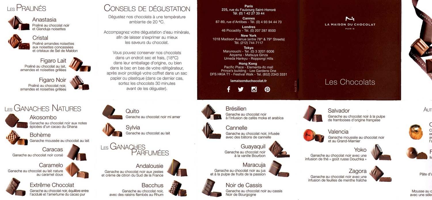 Gamme de la Maison du Chocolat