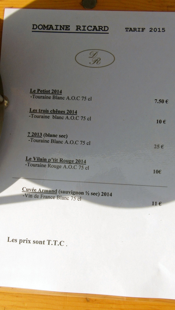 Tarif Vincent Ricard