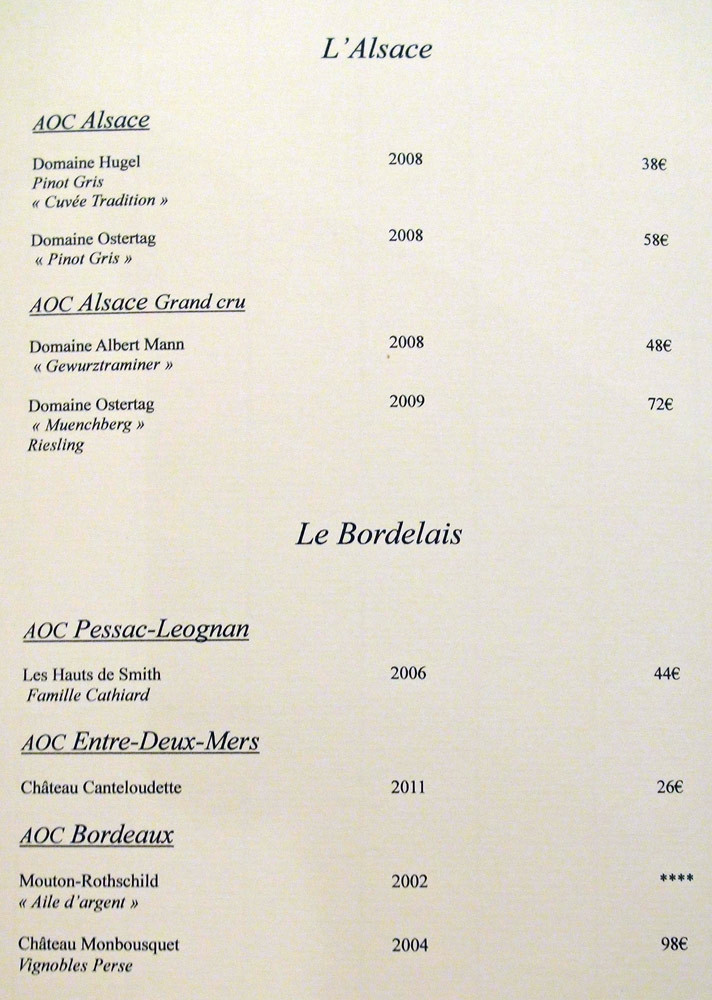 Alsace - Bordelais