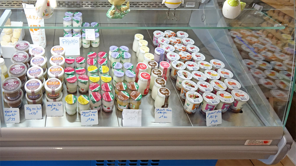 Produits laitiers en vente