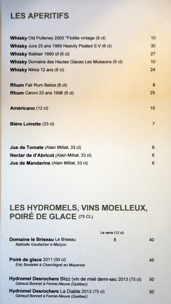 Les apéritifs