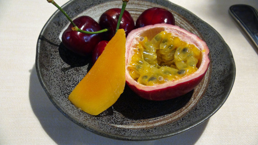 Cerises de Provence, fruit de la passion & mangue pour Pascale