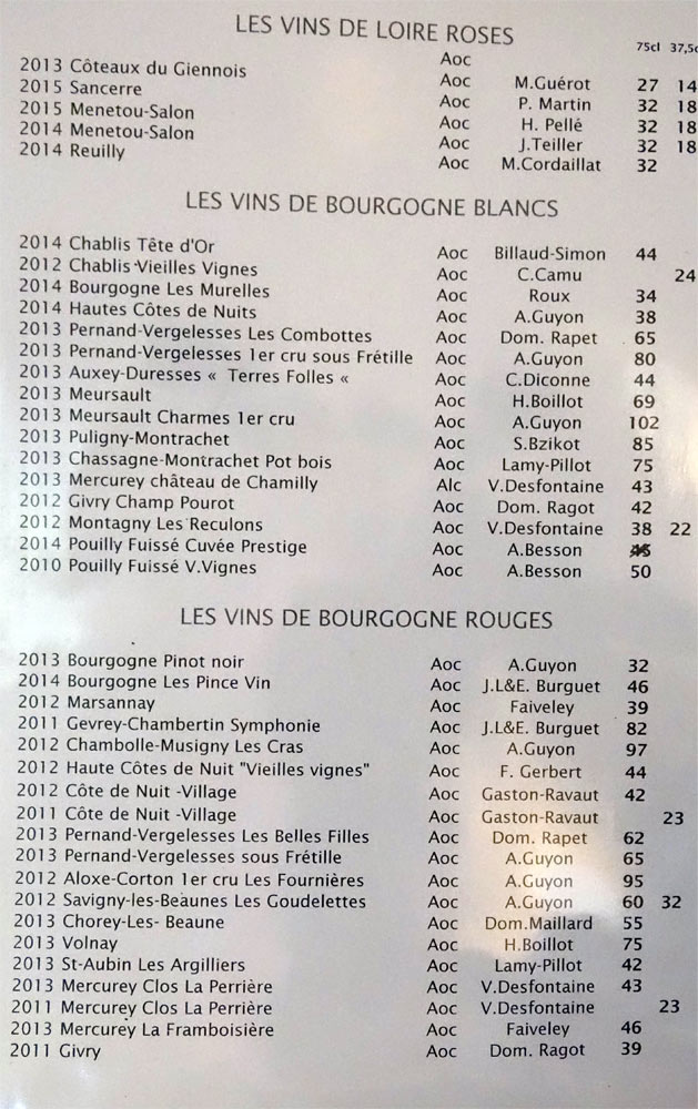 Vins de Loire rosés - Vins de Bourgogne blancs et rouges