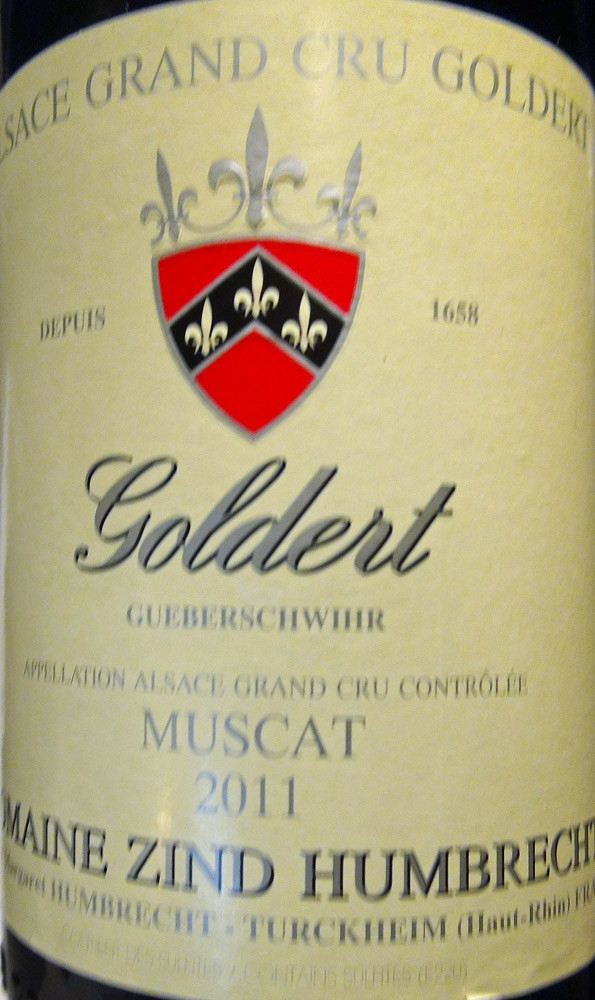 Alsace 2011 Muscat "Goldert" de Zind Humbrecht