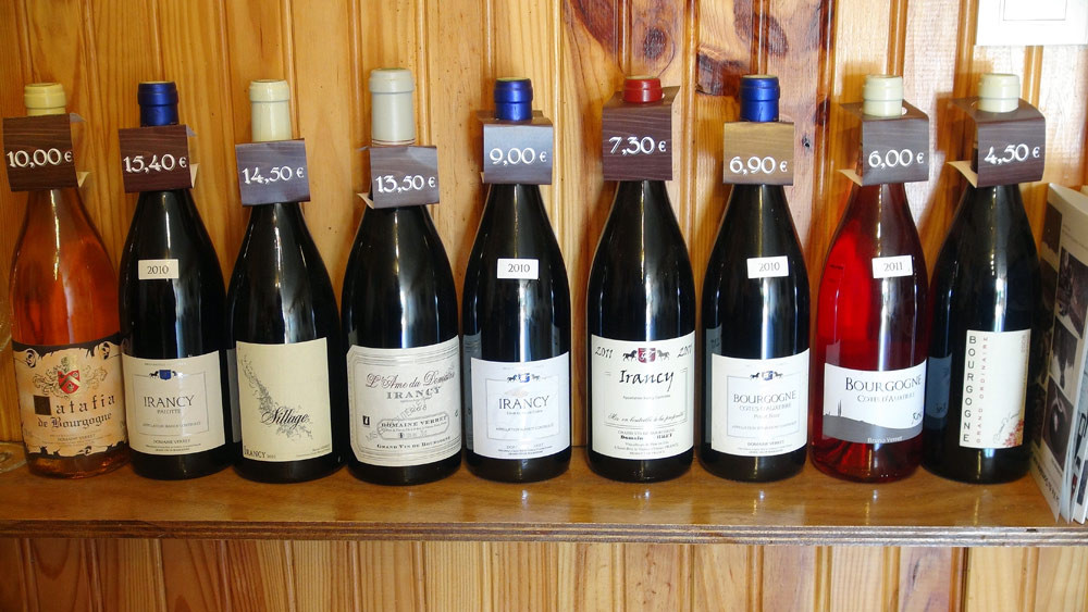 La gamme des vins disponibles, suite et fin
