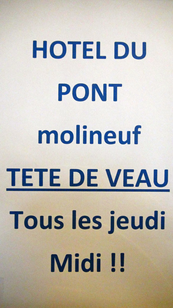 Le jeudi c'est tête veau