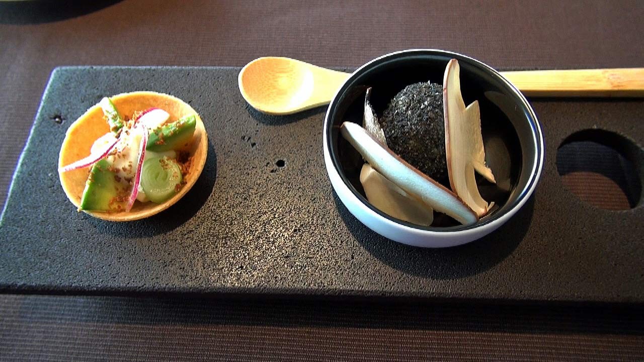 Tartelette de Laguiole et légumes de saison - Truffe surprise et cèpe