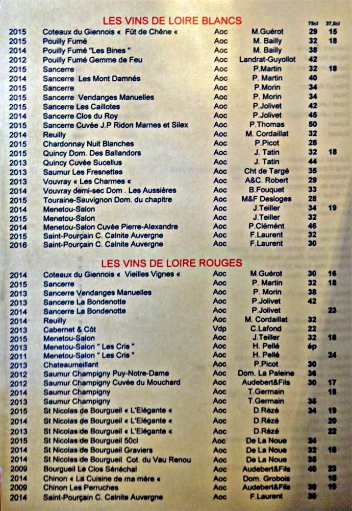 Les vins de Loire blancs & rouges