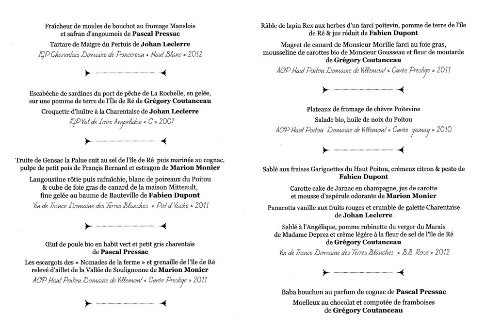 Le menu ... impressionnant ! On a tout manger ...