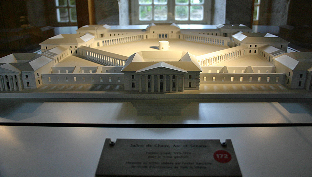 Arc-et-Senans, la maquette de la Saline Royale de Chaux (premier projet, abandonné)