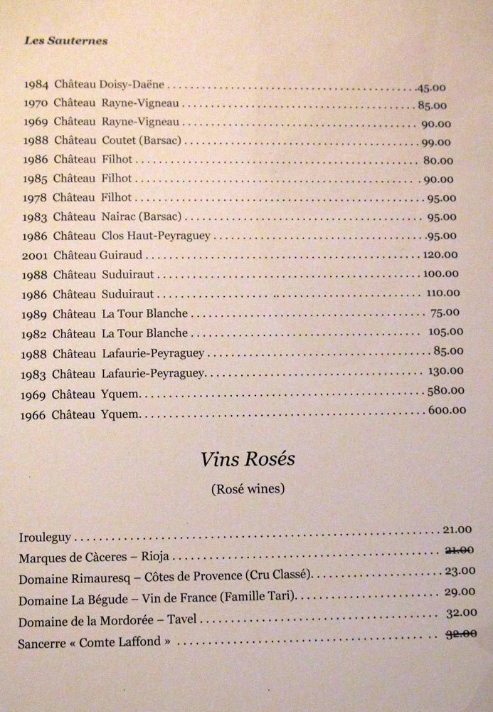 Vins doux et liquoreux, suite et Rosés
