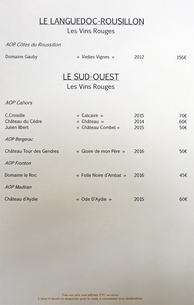 Vins rouges du Languedoc-Roussillon et du Sud-Ouest