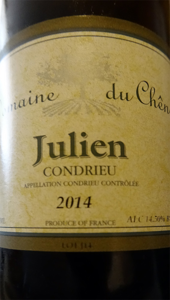 Condrieu 2014 "Julien" - Famille Rouvière