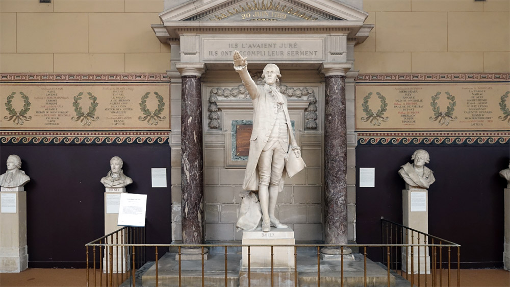 Jean-Sylvain Bailly, maire de Paris, le premier qui a prêté serment le 20 juin 1989 et qui sera guillotiné le 12 novembre 1793