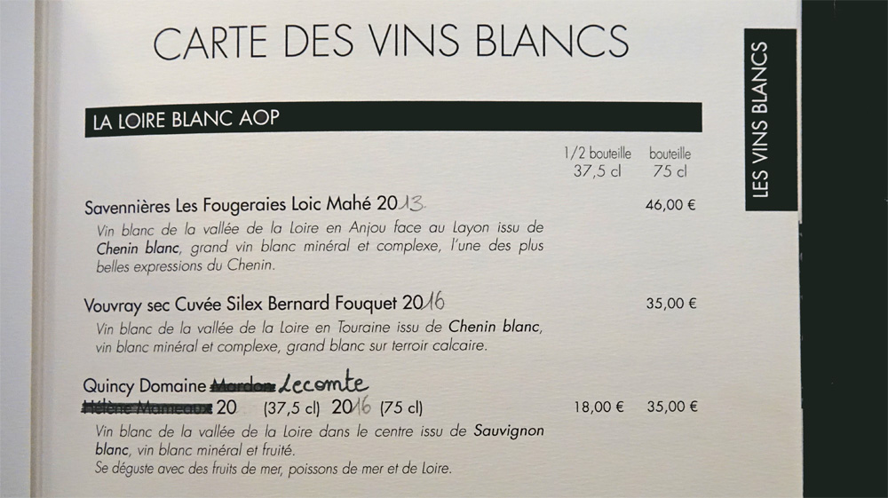 Vins blancs - Loire