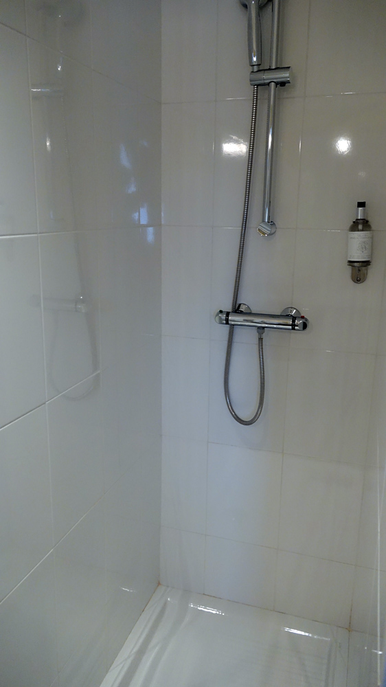 Le cabinet de toilettes partie douche