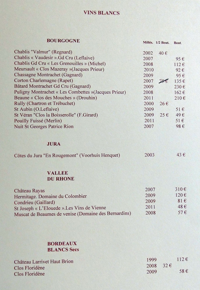 Vins blancs "Bourgogne …"