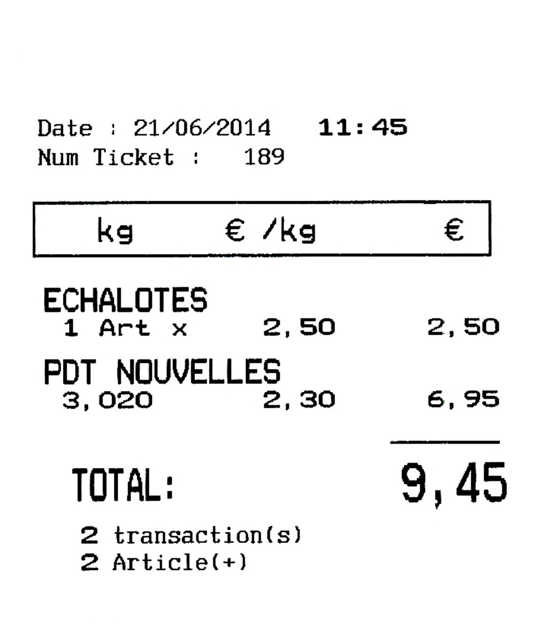 La note