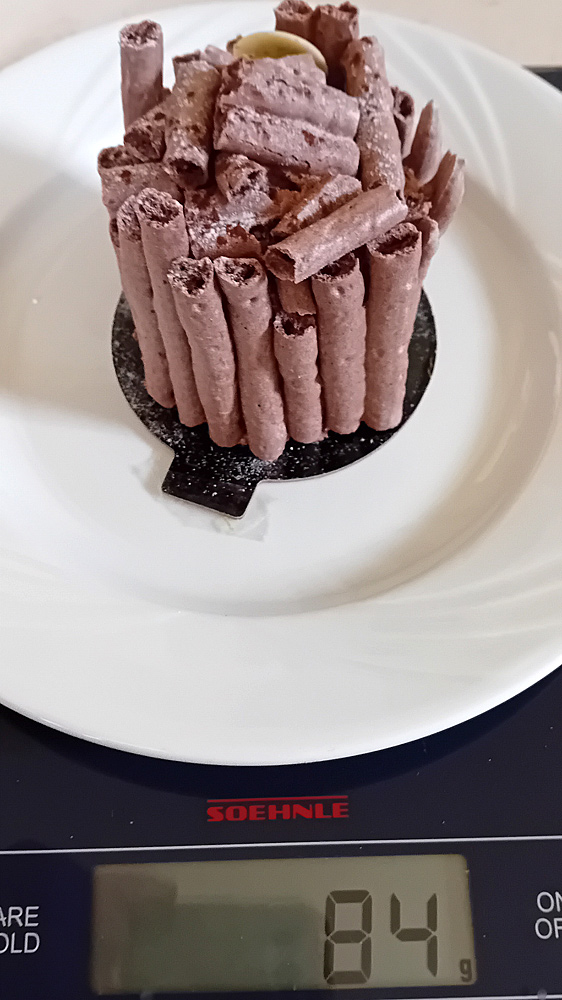 Concorde : Mousse traditionnelle chocolat, meringue chocolat (sans gluten)