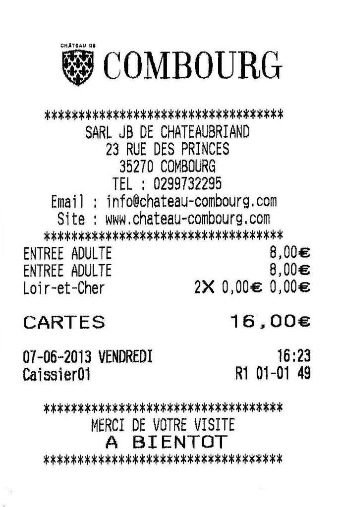 Le ticket d'entrées