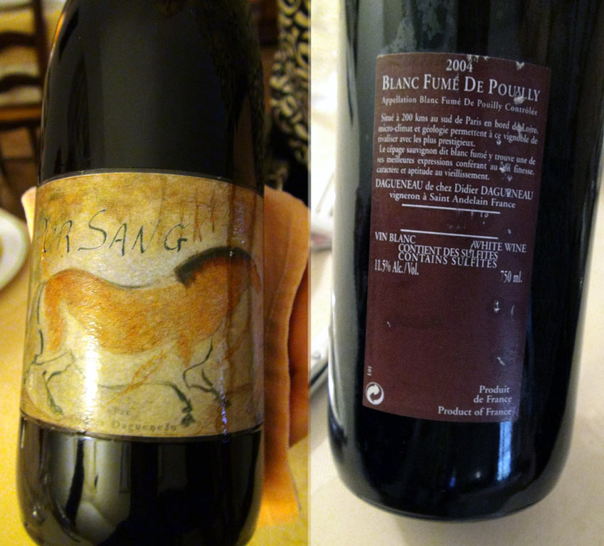 Pouilly-fumé 2004 "Pur sang" de Didier Dagueneau