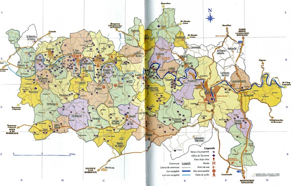 La carte des vignerons du Cahors