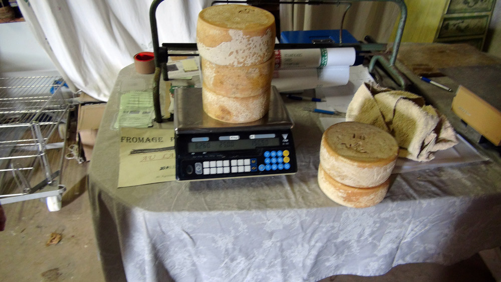 Les 5 fromages achetés soit plus de 12 kg !