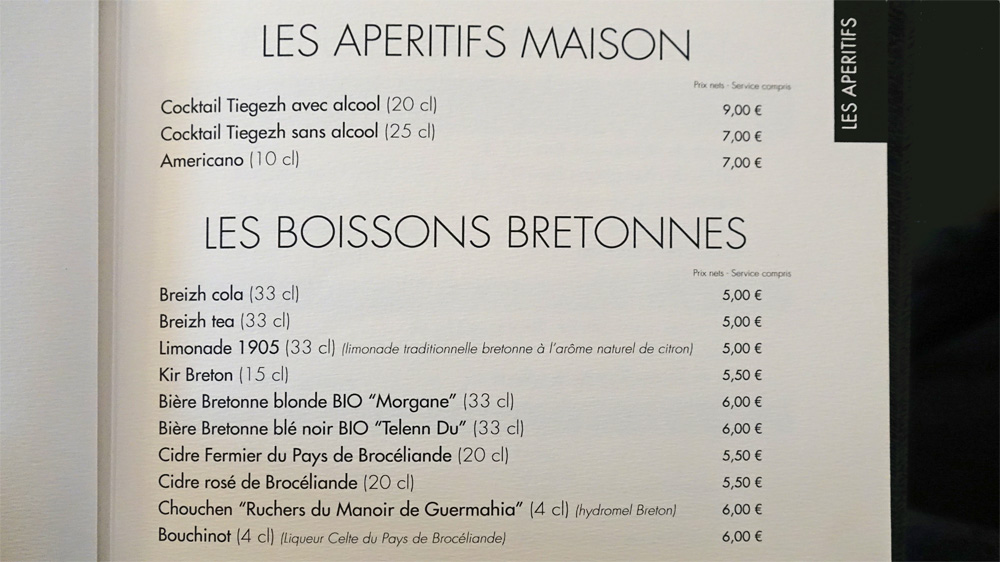 Apéritifs maison et boissons bretonnes