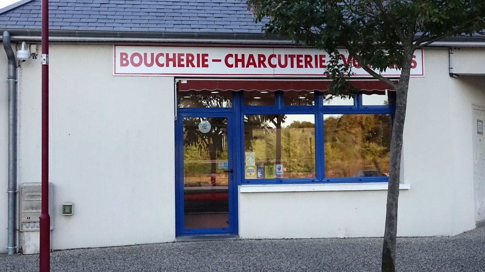 La façade de la boucherie